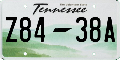 TN license plate Z8438A