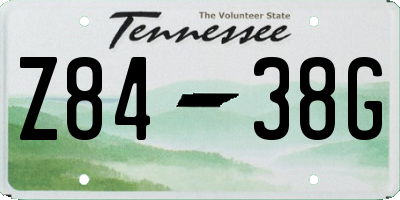 TN license plate Z8438G