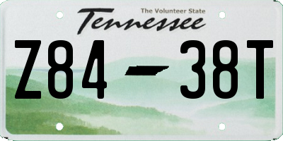 TN license plate Z8438T