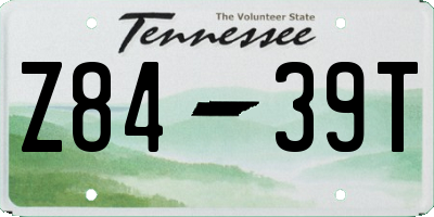 TN license plate Z8439T