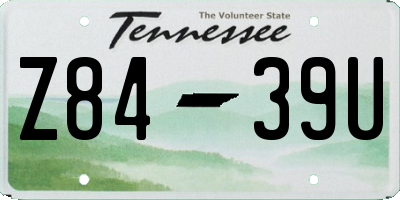 TN license plate Z8439U