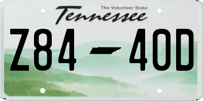 TN license plate Z8440D