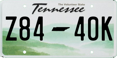 TN license plate Z8440K