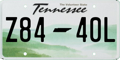 TN license plate Z8440L