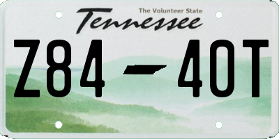 TN license plate Z8440T