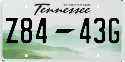 TN license plate Z8443G