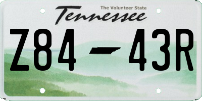 TN license plate Z8443R