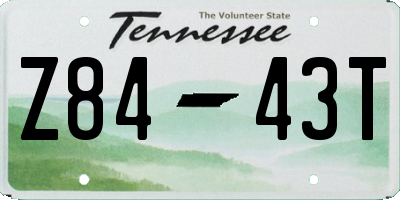 TN license plate Z8443T