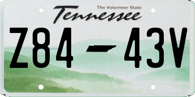 TN license plate Z8443V