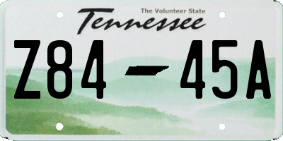 TN license plate Z8445A