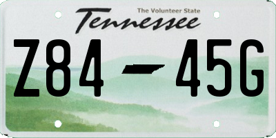 TN license plate Z8445G