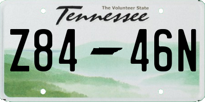 TN license plate Z8446N