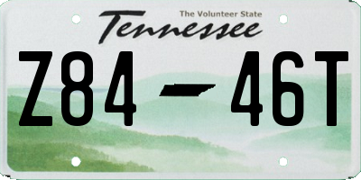 TN license plate Z8446T