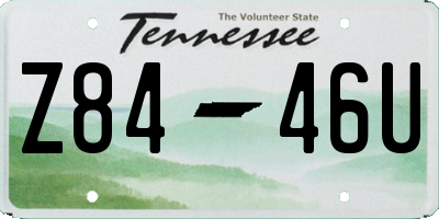 TN license plate Z8446U