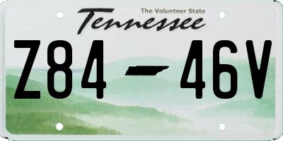TN license plate Z8446V