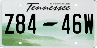 TN license plate Z8446W