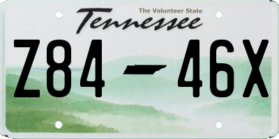 TN license plate Z8446X