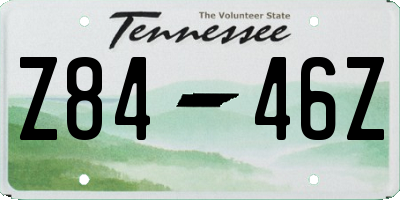 TN license plate Z8446Z