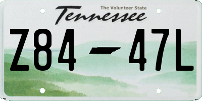 TN license plate Z8447L