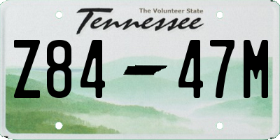 TN license plate Z8447M