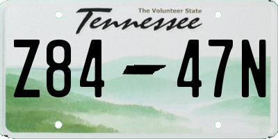 TN license plate Z8447N