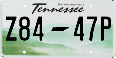 TN license plate Z8447P