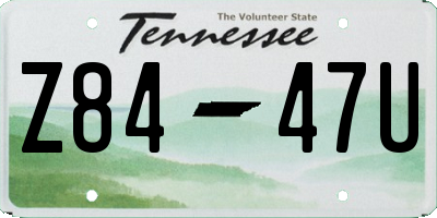TN license plate Z8447U