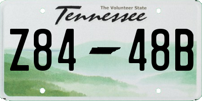 TN license plate Z8448B