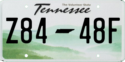 TN license plate Z8448F