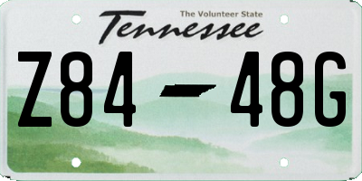 TN license plate Z8448G