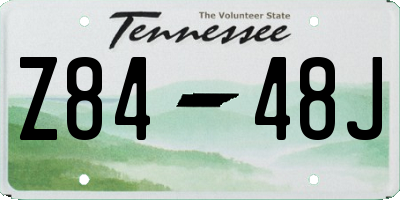 TN license plate Z8448J