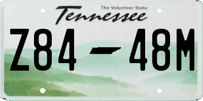 TN license plate Z8448M