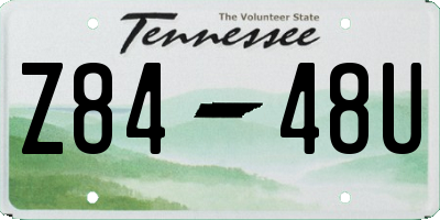 TN license plate Z8448U