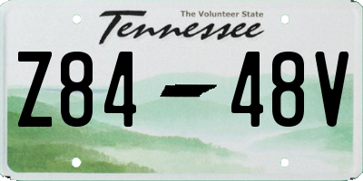 TN license plate Z8448V