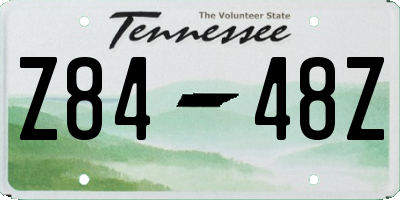 TN license plate Z8448Z