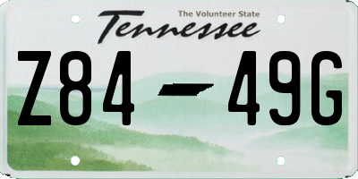 TN license plate Z8449G