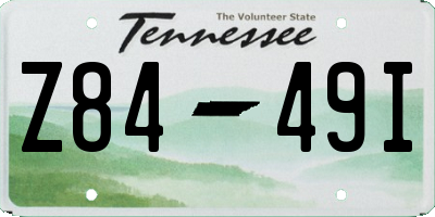 TN license plate Z8449I
