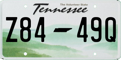 TN license plate Z8449Q