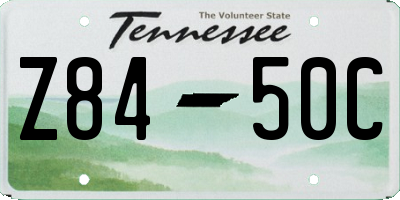 TN license plate Z8450C