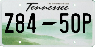 TN license plate Z8450P