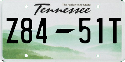 TN license plate Z8451T