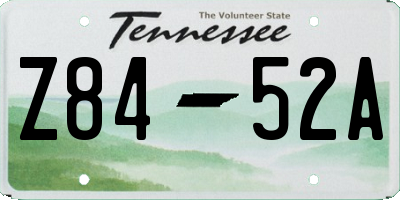 TN license plate Z8452A