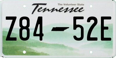 TN license plate Z8452E