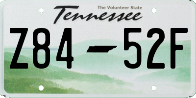TN license plate Z8452F