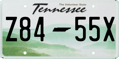 TN license plate Z8455X
