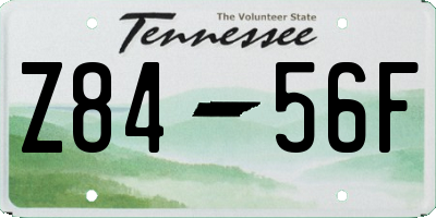 TN license plate Z8456F