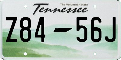 TN license plate Z8456J