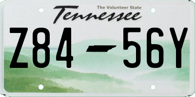 TN license plate Z8456Y