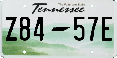 TN license plate Z8457E