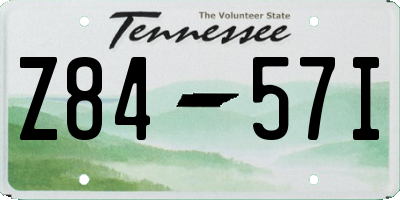 TN license plate Z8457I